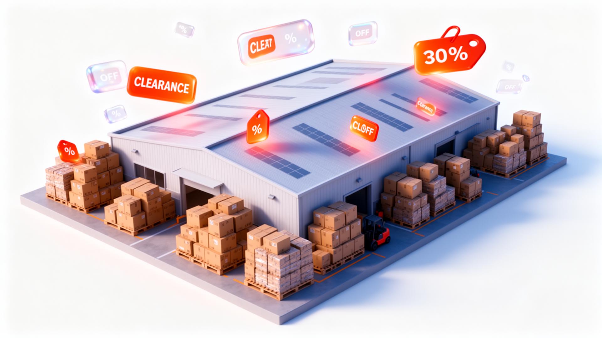 Factory surplus stock — up to 70% off